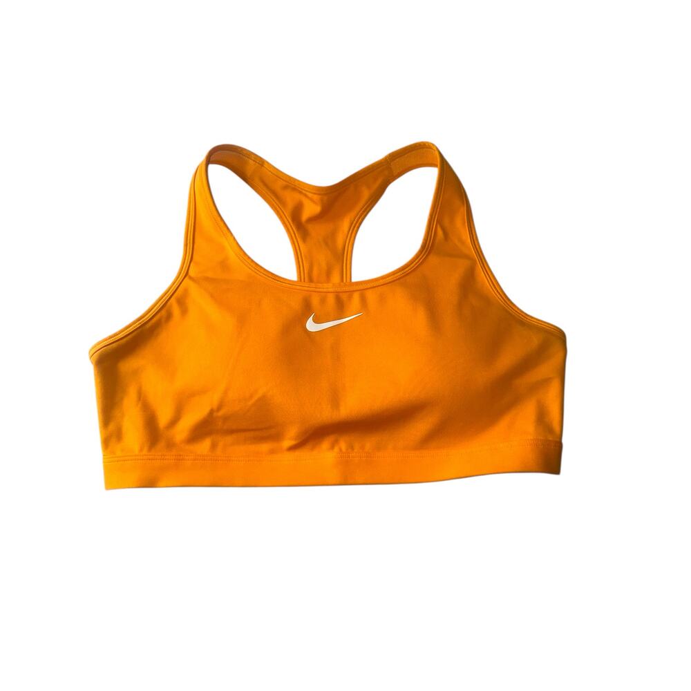 Nike Dri-FIT Sports Bra XL Orange Racerback Medium Support Athletic Workout Top